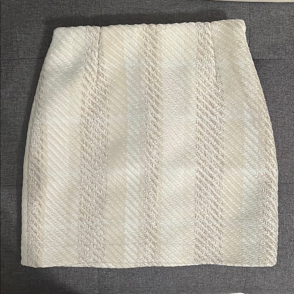 Patterned Cream Skirt